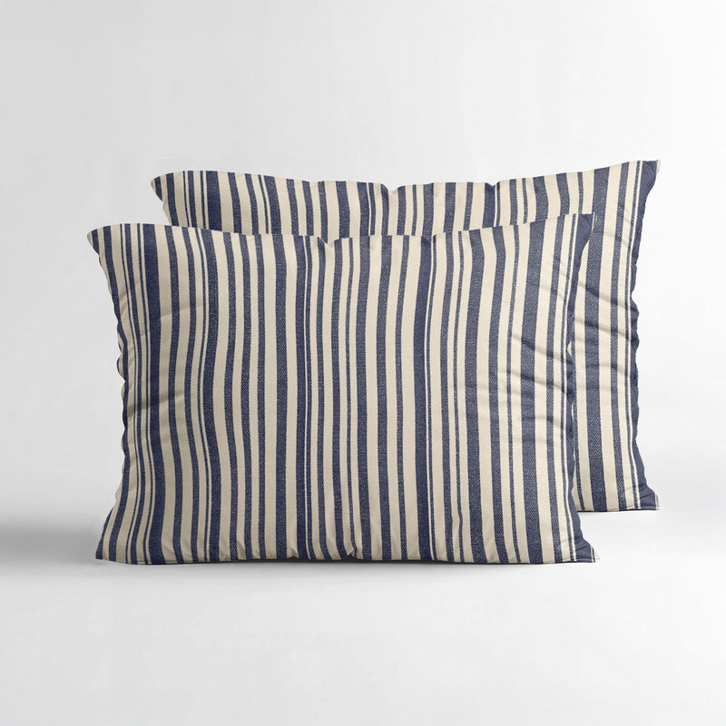 VUODEVAATTEET - Stripy 2-pack tyynyliinat Beige/Sininen