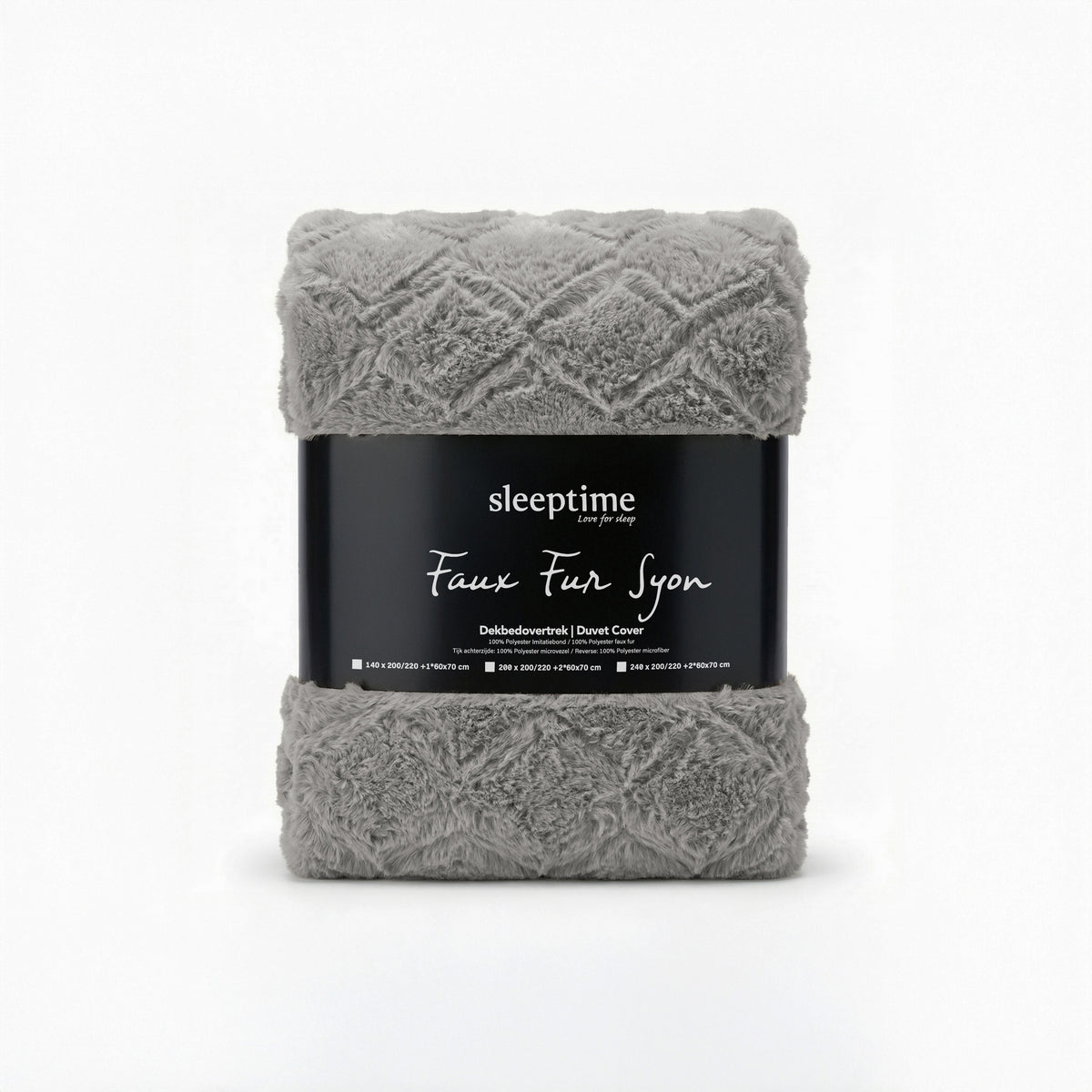 VUODEVAATTEET - Faux Fur Syon Harmaa Pussilakanasetti