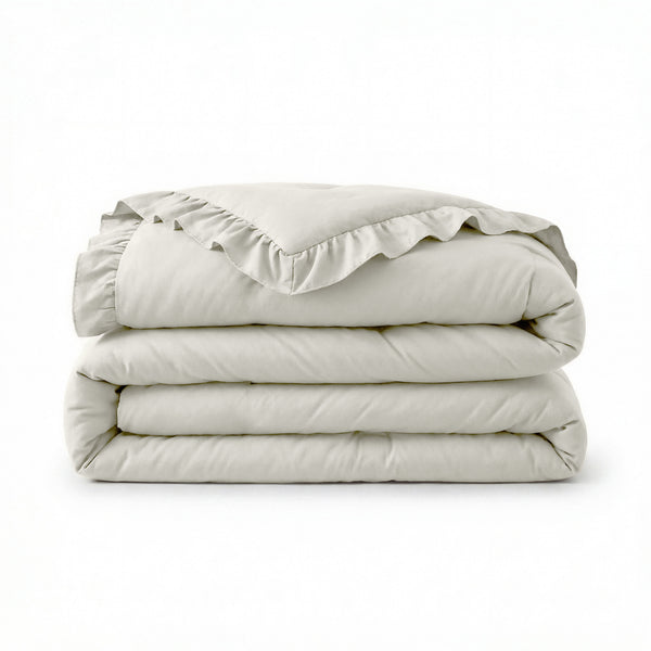 VUODEVAATTEET - Lazy peitto Ruffles Luonnonvalkoinen