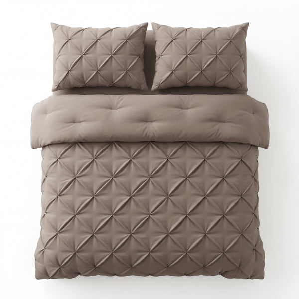 VUODEVAATTEET - Lazy peitto Pintuck Taupe