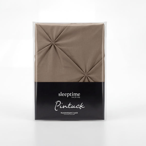 VUODEVAATTEET - Lazy Pintuck Tyynyliina 2Pack Taupe