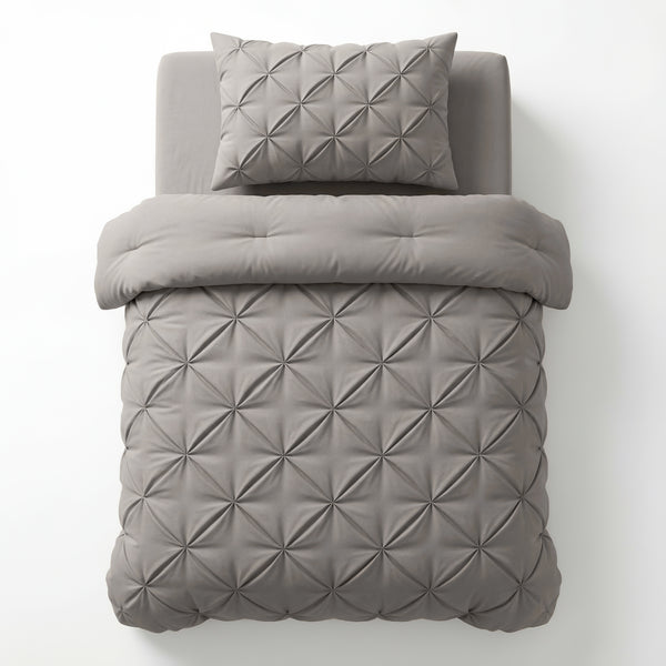 VUODEVAATTEET - Lazy peitto Pintuck Taupe/Harmaa