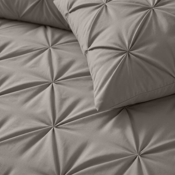 VUODEVAATTEET - Lazy peitto Pintuck Taupe/Harmaa
