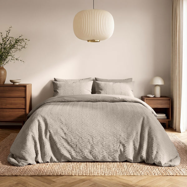 VUODEVAATTEET - Curve 3D Taupe/Harmaa Pussilakanasetti