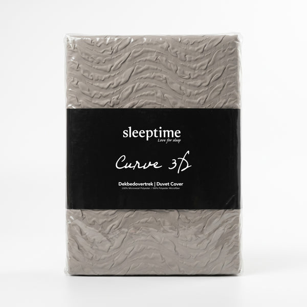 VUODEVAATTEET - Curve 3D Taupe/Harmaa Pussilakanasetti