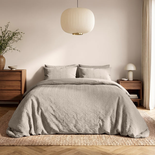 VUODEVAATTEET - Curve 3D Taupe/Harmaa Pussilakanasetti