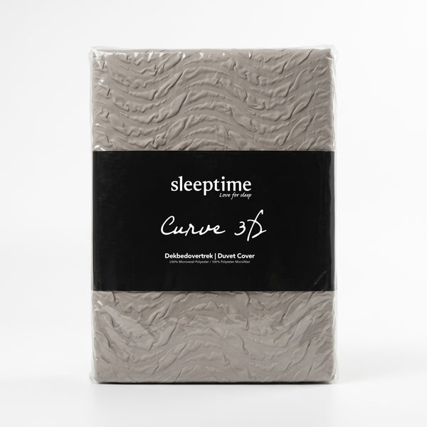 VUODEVAATTEET - Curve 3D Taupe/Harmaa Pussilakanasetti