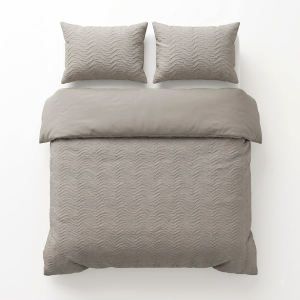 VUODEVAATTEET - Curve 3D Taupe/Harmaa Pussilakanasetti