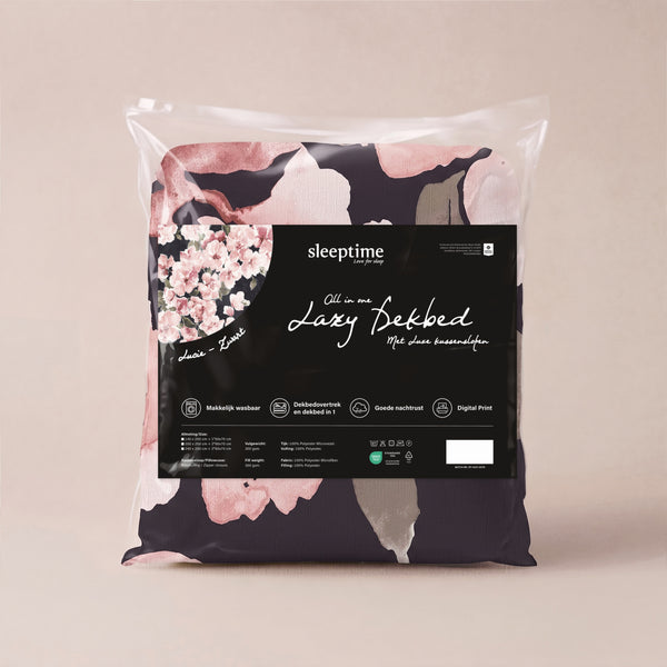 VUODEVAATTEET - Lazy peitto Lucie Musta Tyynyliinoilla