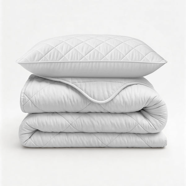 VUODEVAATTEET - Lazy peitto Uni Beige Tyynyliinoilla