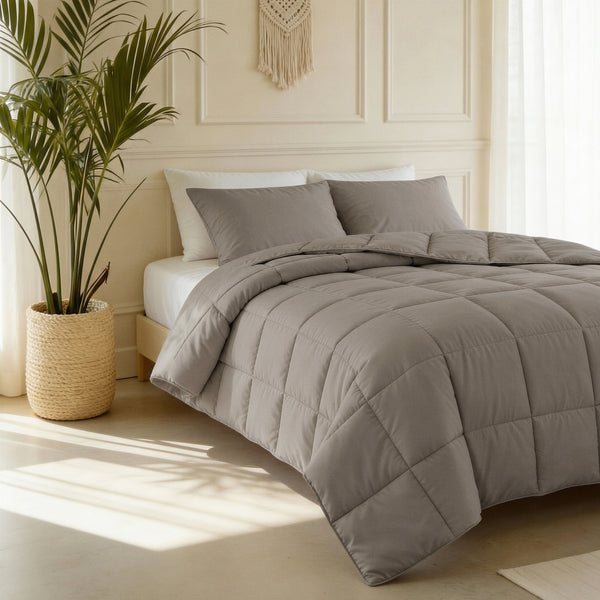VUODEVAATTEET - Lazy Tyynyliina Percale 2Pack Taupe Ruskea