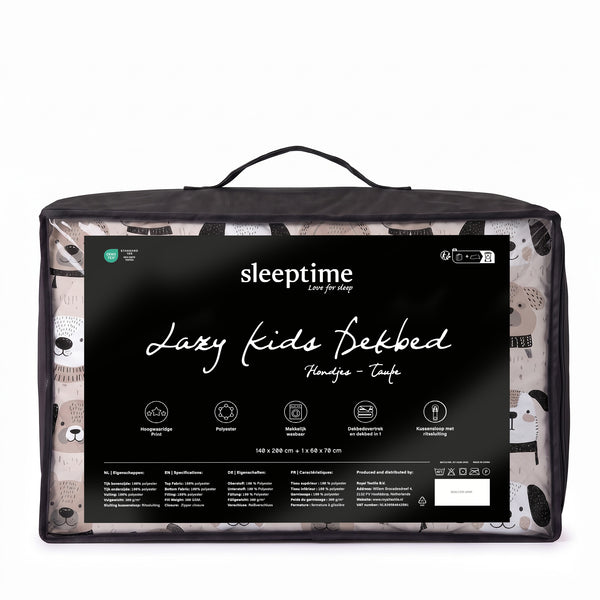 VUODEVAATTEET - Lazy lasten peitto Koirat Taupe