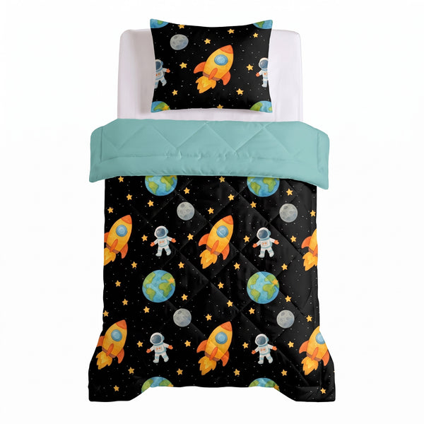 VUODEVAATTEET - Lazy peitto Kids Astronaut Musta