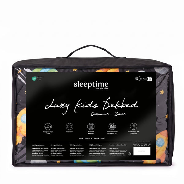 VUODEVAATTEET - Lazy peitto Kids Astronaut Musta