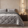VUODEVAATTEET - Lazy Teddy/Velvet Taupe/harmaa Tyynyliinalla Lazy peitto