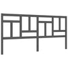 Harmaa sängynrunko päädyllä Jermain 200x200cm (puu)