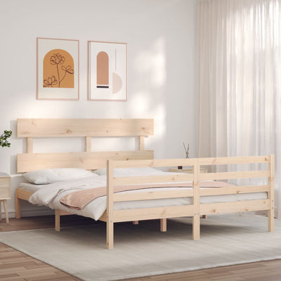 Sängynrunko päädyllä King Size täysi puu