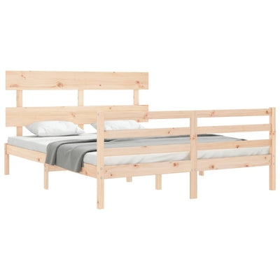 Sängynrunko päädyllä King Size täysi puu
