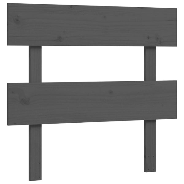 Vanhusten sänky päädyllä harmaa 100x200 cm täysi puu