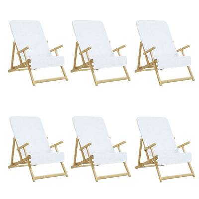 Rantapyyhkeet 6 kpl valkoinen 60x135 cm kangas 400 GSM