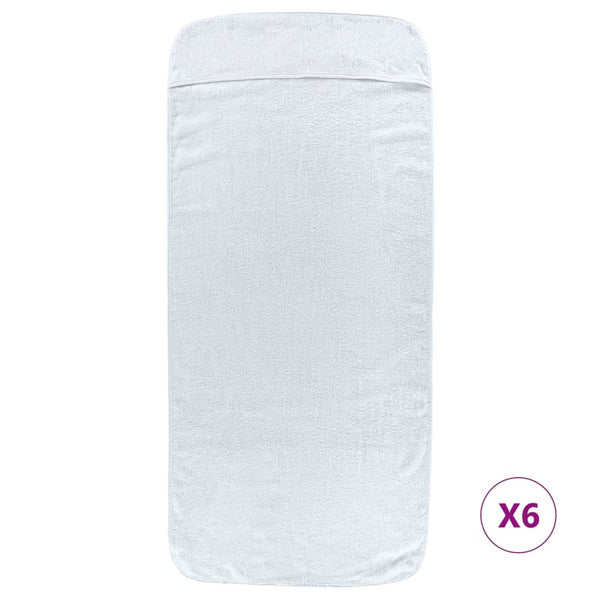 Valkoinen rantapyyhkeet Kazuo 60x135cm (6 kpl kangas 400 gsm)