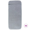 Rantapyyhkeet 6 kpl harmaa 60x135 cm kangas 400 GSM