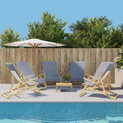 Rantapyyhkeet 6 kpl harmaa 60x135 cm kangas 400 GSM