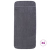 Rantapyyhkeet 6 kpl antrasiitti 60x135 cm kangas 400 GSM