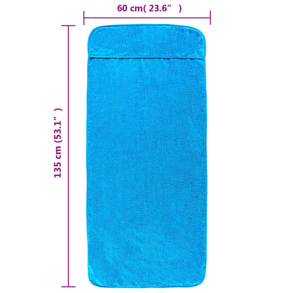 Turkoosi rantapyyhkeet Kazuo 60x135cm (4 kpl kangas 400 gsm)