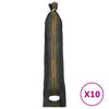 Hiekkasäkit 10 kpl tummanvihreä 103x25 cm HDPE