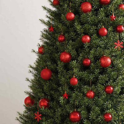 Punainen joulupallosarja Stancuta (111-osainen polystyreeni)