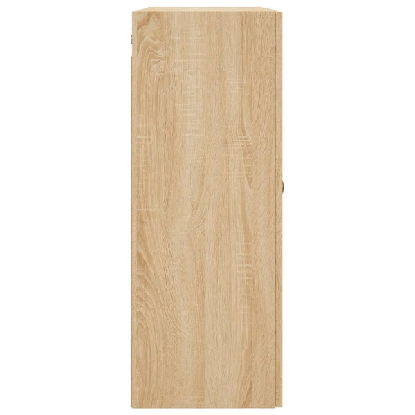 Seinäkiinnitettävät 2 kpl kaappia Sonoma-tammesta 69,5x34x90 cm