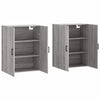 Harmaat Sonoma-seinäkaapit 2 kpl, mitat 69,5x34x90 cm