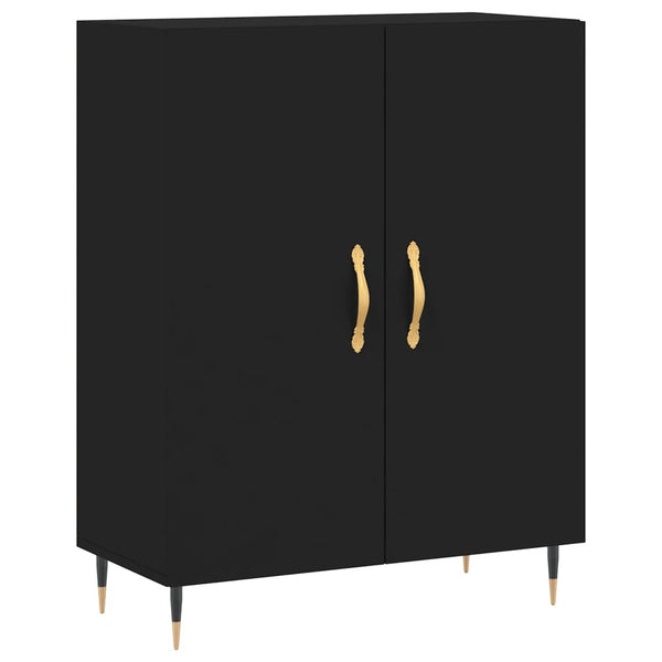 Kaappi musta 69,5x34x180 cm tekninen puu