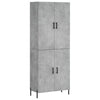 Kaappi betoninharmaa 69,5x34x180 cm tekninen puu (101)