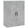 Kaappi betoninharmaa 69,5x34x180 cm tekninen puu (101)