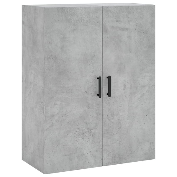 Kaappi betoninharmaa 69,5x34x180 cm tekninen puu (101)