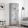 Kaappi betoninharmaa 69,5x34x180 cm tekninen puu (101)