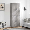 Kaappi harmaa Sonoma 69,5x34x180 cm tekninen puu (75)