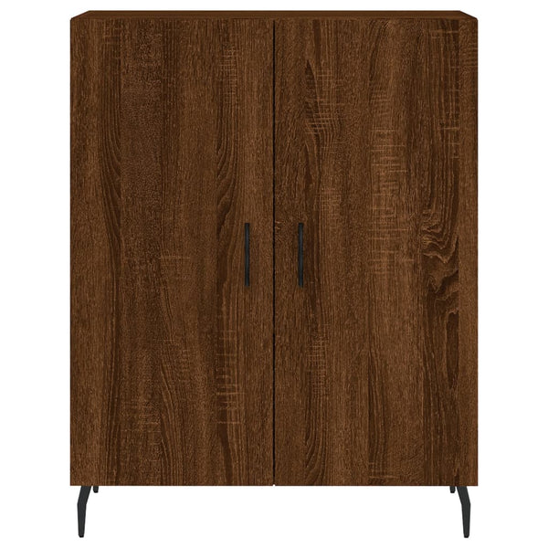 Kaappi ruskea tammi 69,5x34x180 cm tekninen puu