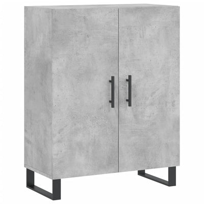Kaappi betoninharmaa 69,5x34x180 cm tekninen puu