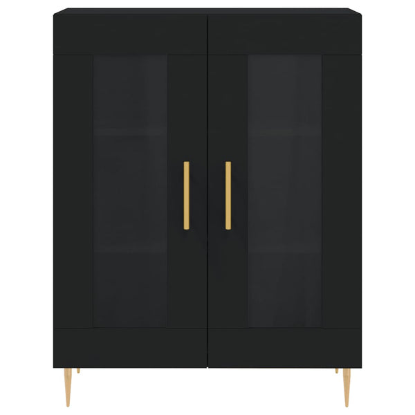Kaappi musta 69,5x34x180 cm tekninen puu