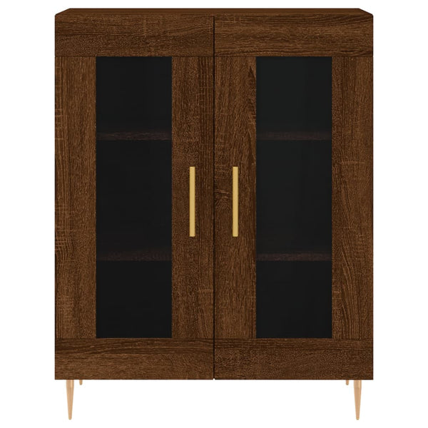Kaappi ruskea tammi 69,5x34x180 cm tekninen puu