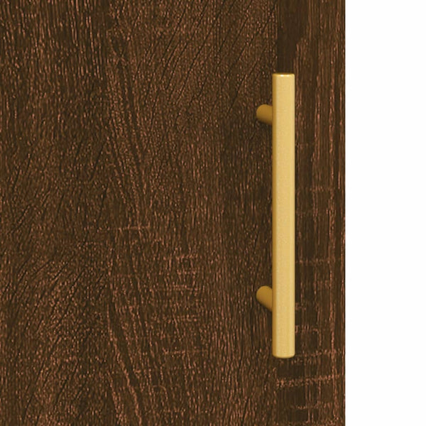 Kaappi ruskea tammi 69,5x34x180 cm tekninen puu