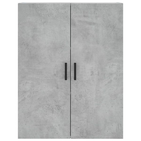 Kaappi betoninharmaa 69,5x34x180 cm tekninen puu (97)