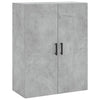 Kaappi betoninharmaa 69,5x34x180 cm tekninen puu (96)