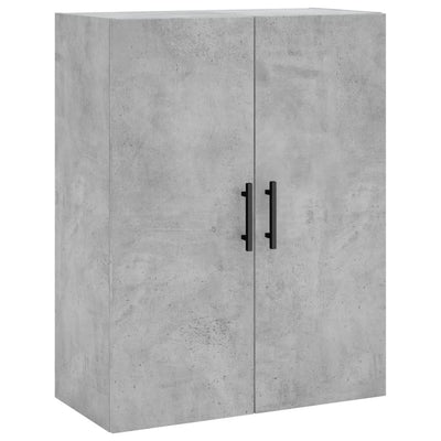 Kaappi betoninharmaa 69,5x34x180 cm tekninen puu