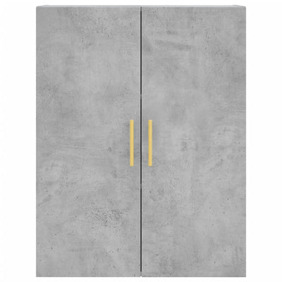 Kaappi betoninharmaa 69,5x34x180 cm tekninen puu