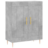 Kaappi betoninharmaa 69,5x34x180 cm tekninen puu
