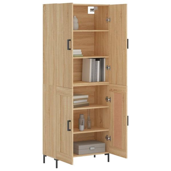 Kaappi Sonoma tammi 69,5x34x180 cm tekninen puu (71)